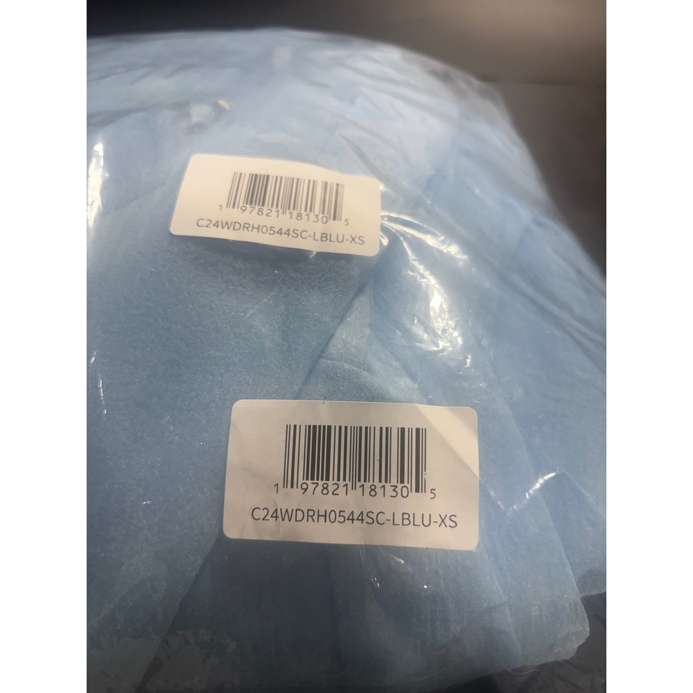 CAARA Melody Light Blue Sheer Organza Maxi Dress Set Ruffle Hem Bow Back XS NEW - Picture 6 of 7